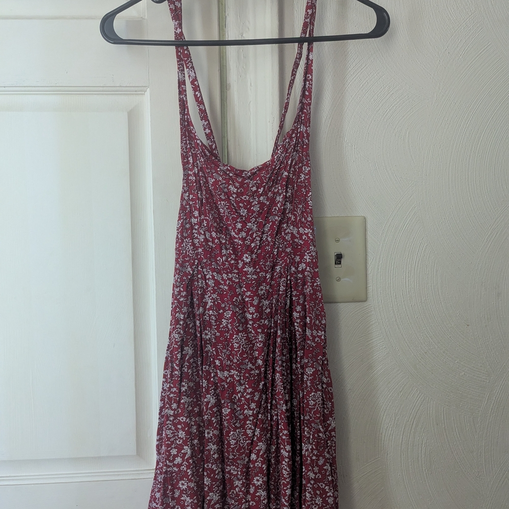 SHEIN Red Floral Dress